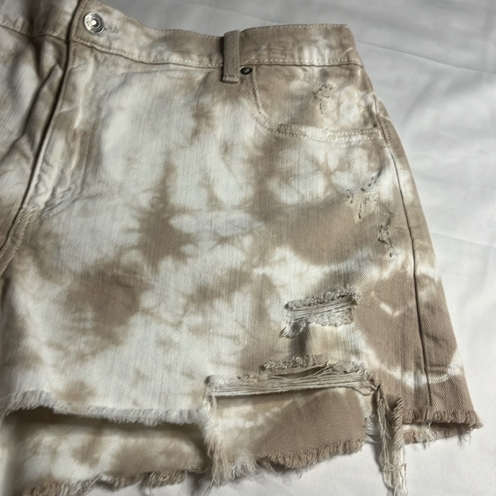 Aerie Tie Dyed Distressed Jean Shorts - Picture 4 of 11